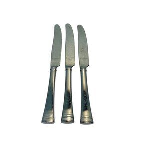 Lenox Federal Platinum Glossy Stainless 18/8 Dinner Knife Set of 3 - 9 1/2" L